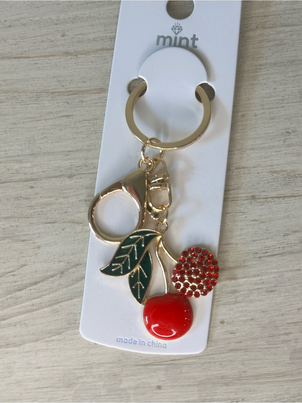 Cherry Keychain - Red Cherry Charm